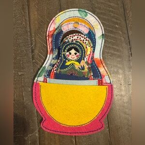 Embroidered Nesting Dolls Beautiful Colors Felt Set